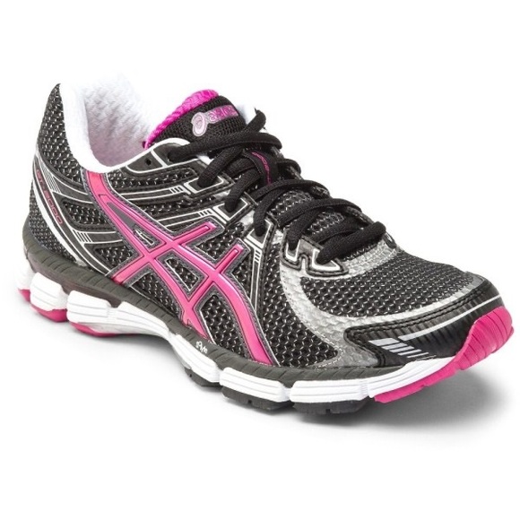 asics black and pink sneakers